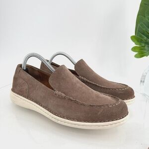 Born Thaton Loafers Brown Suede Leather Slip On Comfy Shoes Size 8 Casual